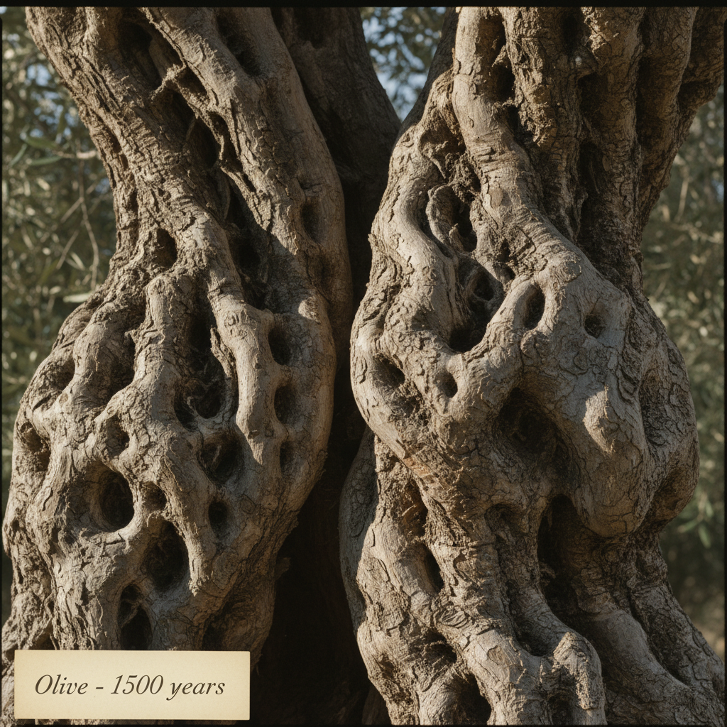 Olive tree bark